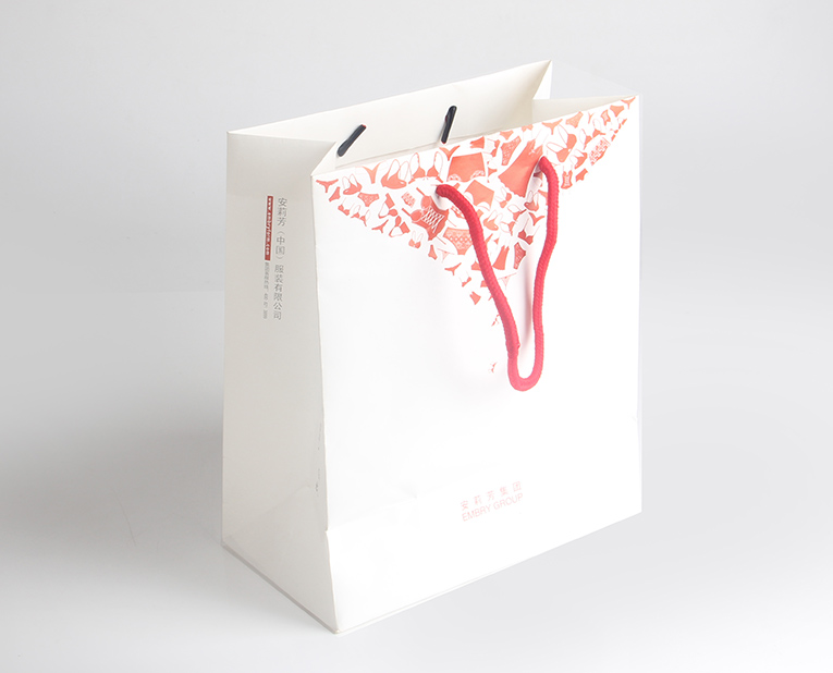 純潔、簡約圣誕手提袋